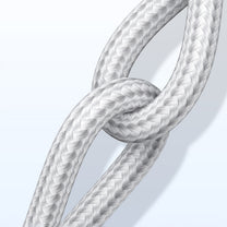 Braided cable USB-A - USB-C QC 3.0 3A 1m - white - Carlat