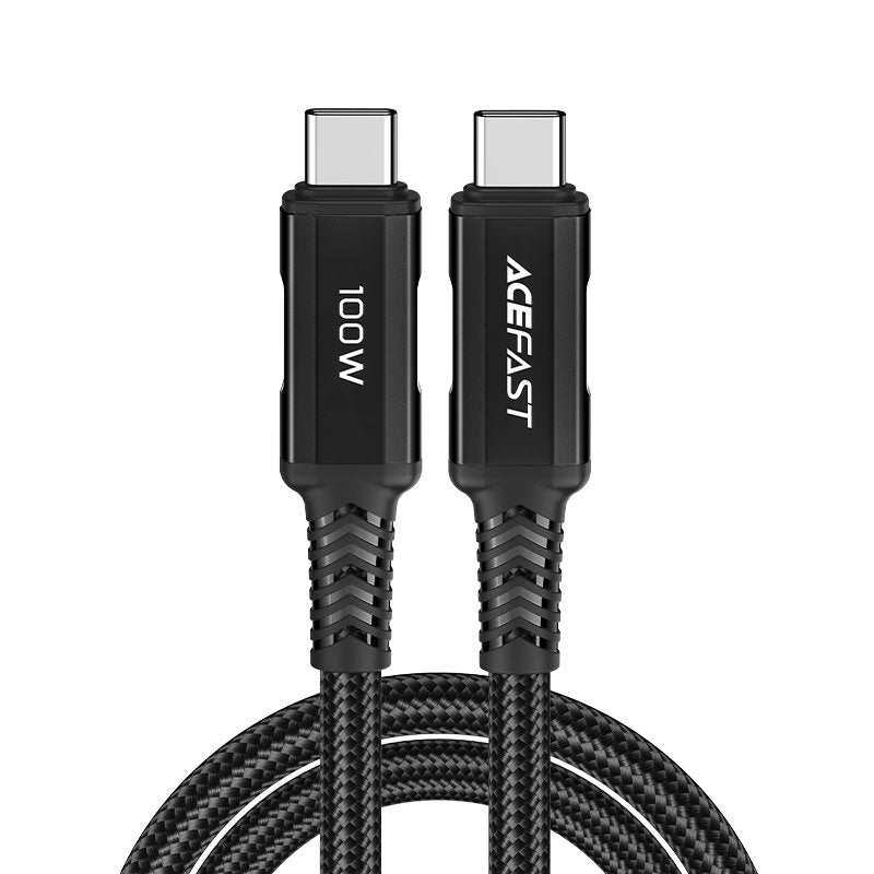 Braided cable USB-C 100W 20V 5A 2m black - Carlat