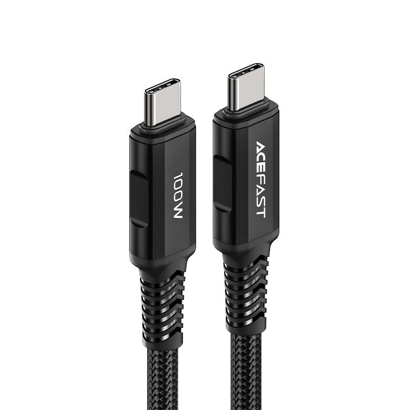 Braided cable USB-C 100W 20V 5A 2m black - Carlat