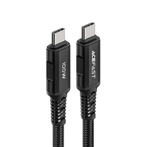 Braided cable USB-C 100W 20V 5A 2m black - Carlat