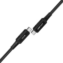 Braided cable USB-C 100W 20V 5A 2m black - Carlat