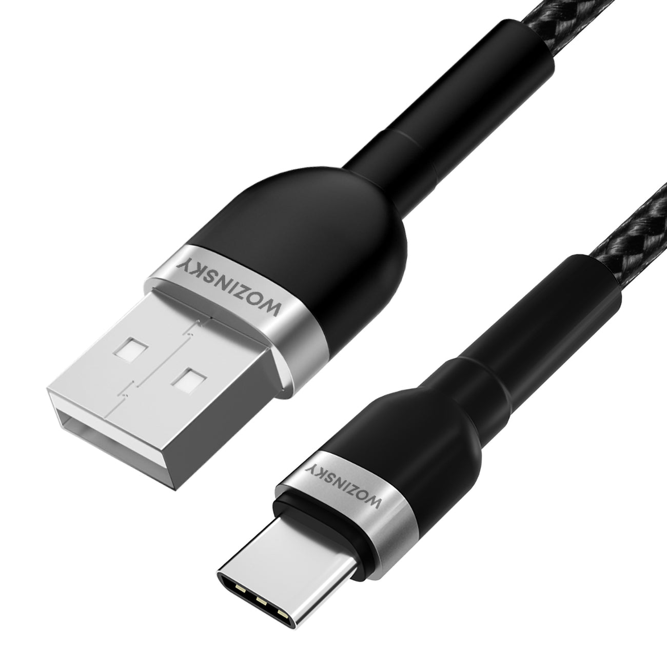 Braided cable USB-C 100W 20V 5A 2m black - Carlat