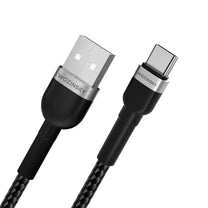 Braided cable USB-C 100W 20V 5A 2m black - Carlat