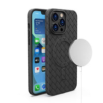 Braided case for iPhone 15 Pro with MagSafe Woven Case, black - Carlat