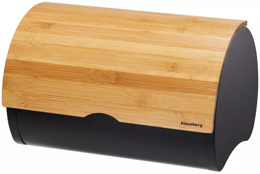 Bread Bags – Bread box, wooden, black, 32x24x20.5 cm, Klausberg - Carlat