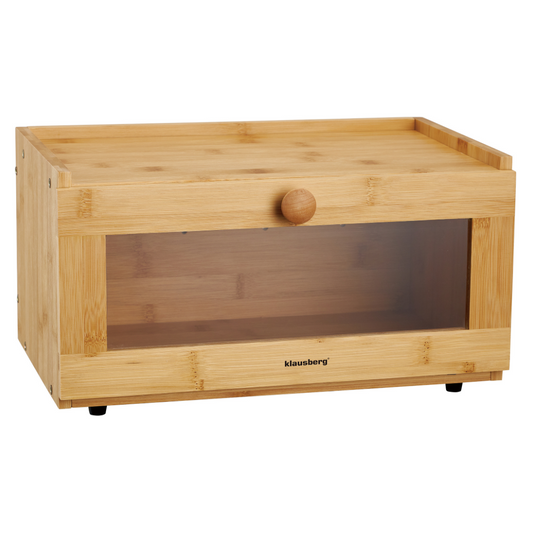 Bread – Bamboo bread box, acrylic front, 35.5×24×18 cm, Klausberg, KB-7923 - Carlat