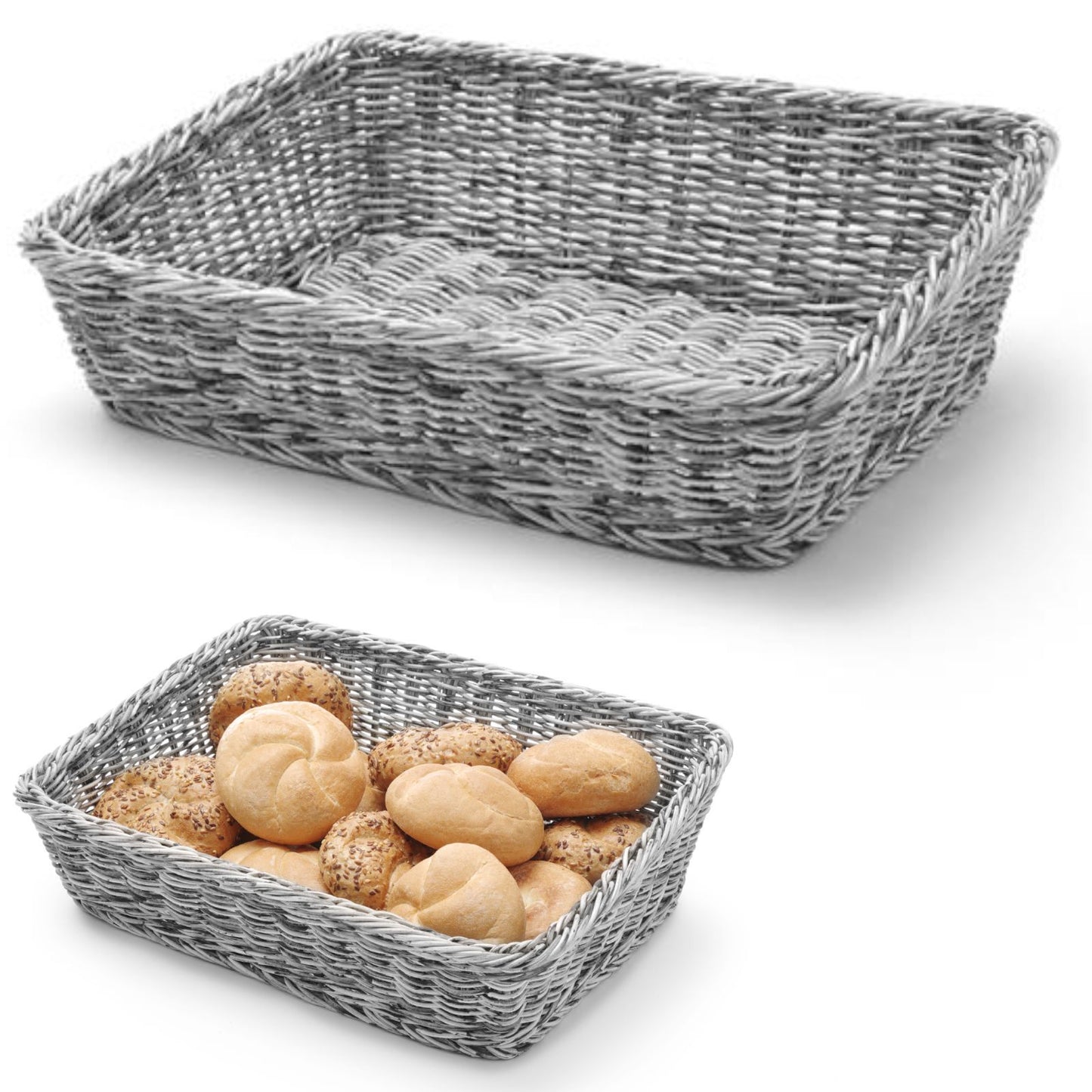Bread Boxes & Bags – Bread display basket, slanted rectangular - Carlat