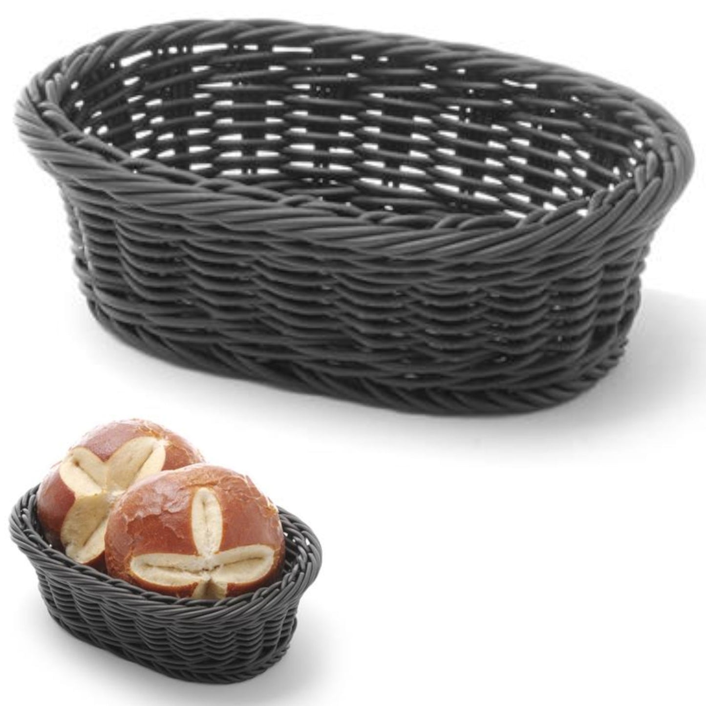 Bread Boxes & Bags – Oval polypropylene bread basket, black, - Carlat
