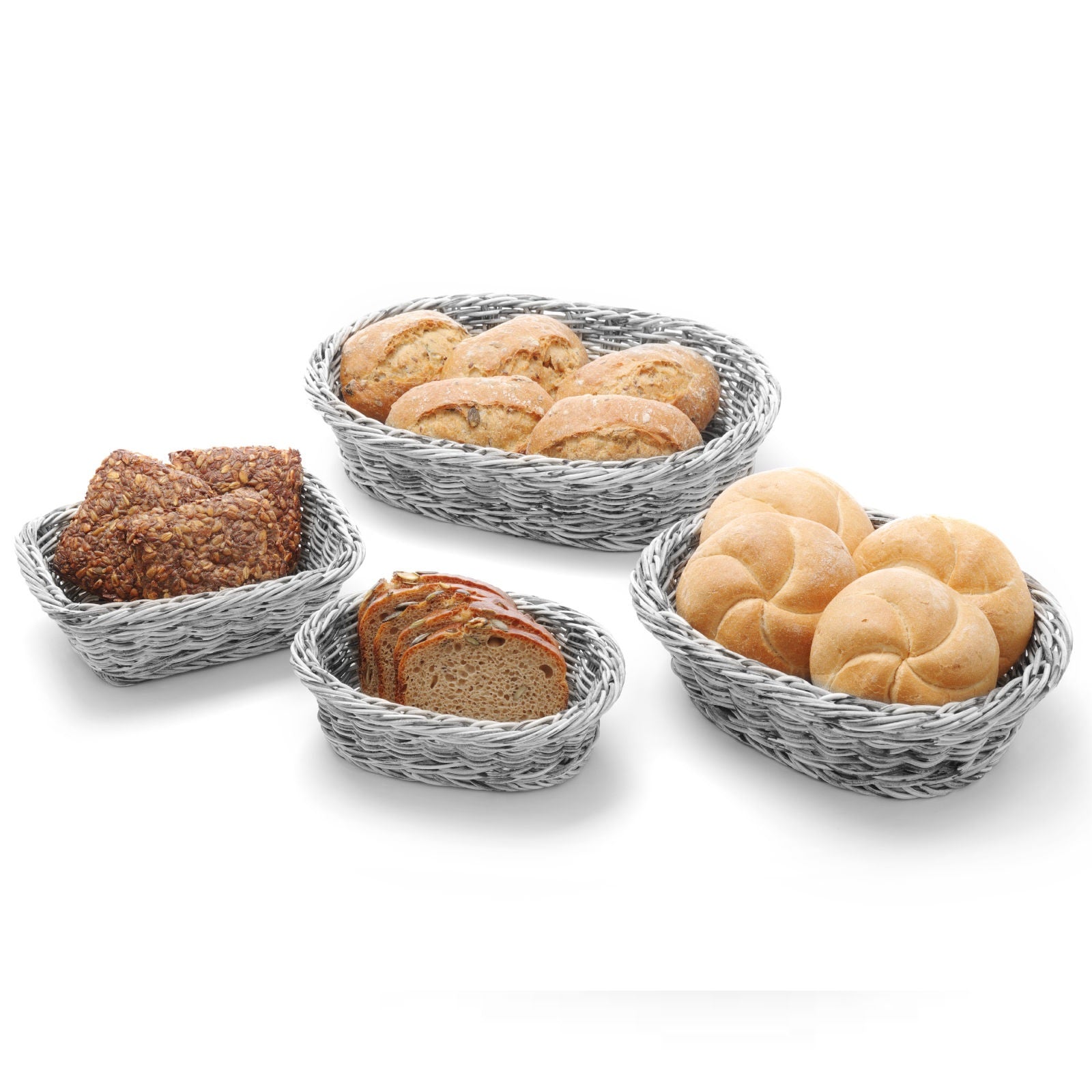 Bread Boxes & Bags – Oval polypropylene bread basket, black, - Carlat
