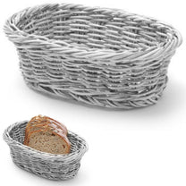 Bread Boxes & Bags – Oval polypropylene bread basket, gray - Carlat