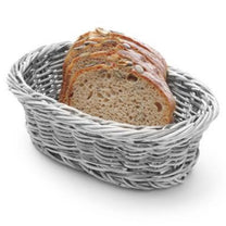 Bread Boxes & Bags – Oval polypropylene bread basket, gray - Carlat