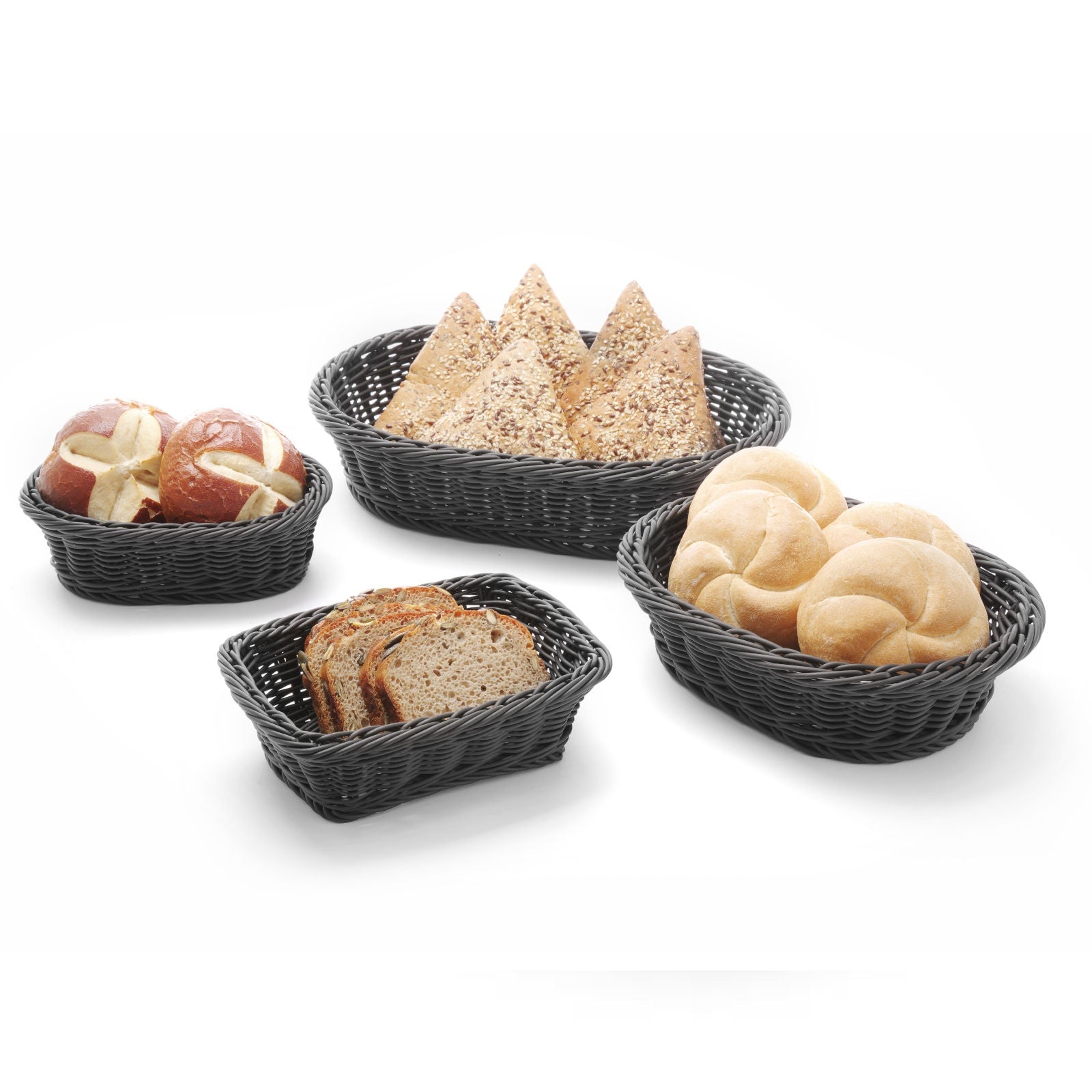 Bread Boxes & Bags – Rectangular polypropylene bread basket, black, - Carlat