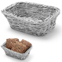 Bread Boxes & Bags – Rectangular polypropylene bread basket, gray - Carlat
