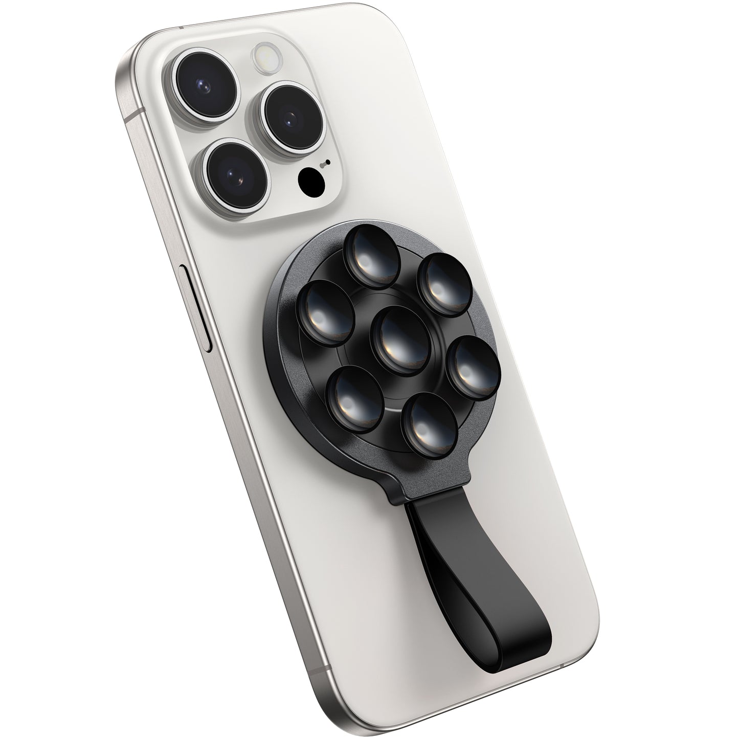 Brilliant magnetic phone holder with suction cups, black - Carlat