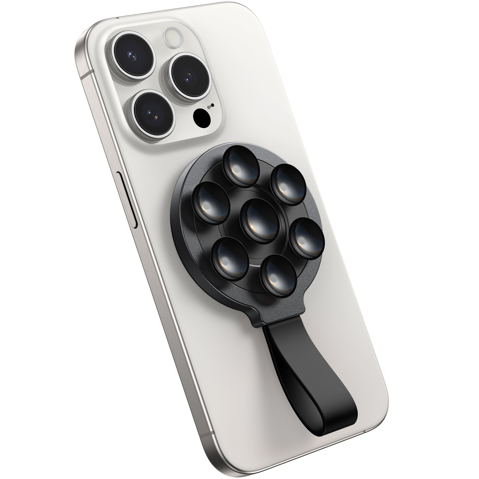 Brilliant magnetic phone holder with suction cups, black - Carlat