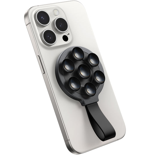 Brilliant magnetic phone holder with suction cups, black - Carlat