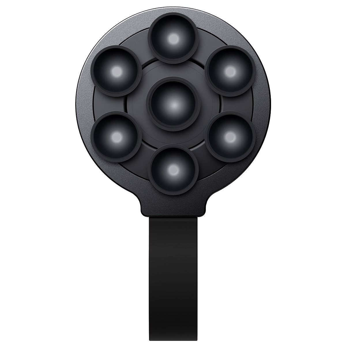 Brilliant magnetic phone holder with suction cups, black - Carlat