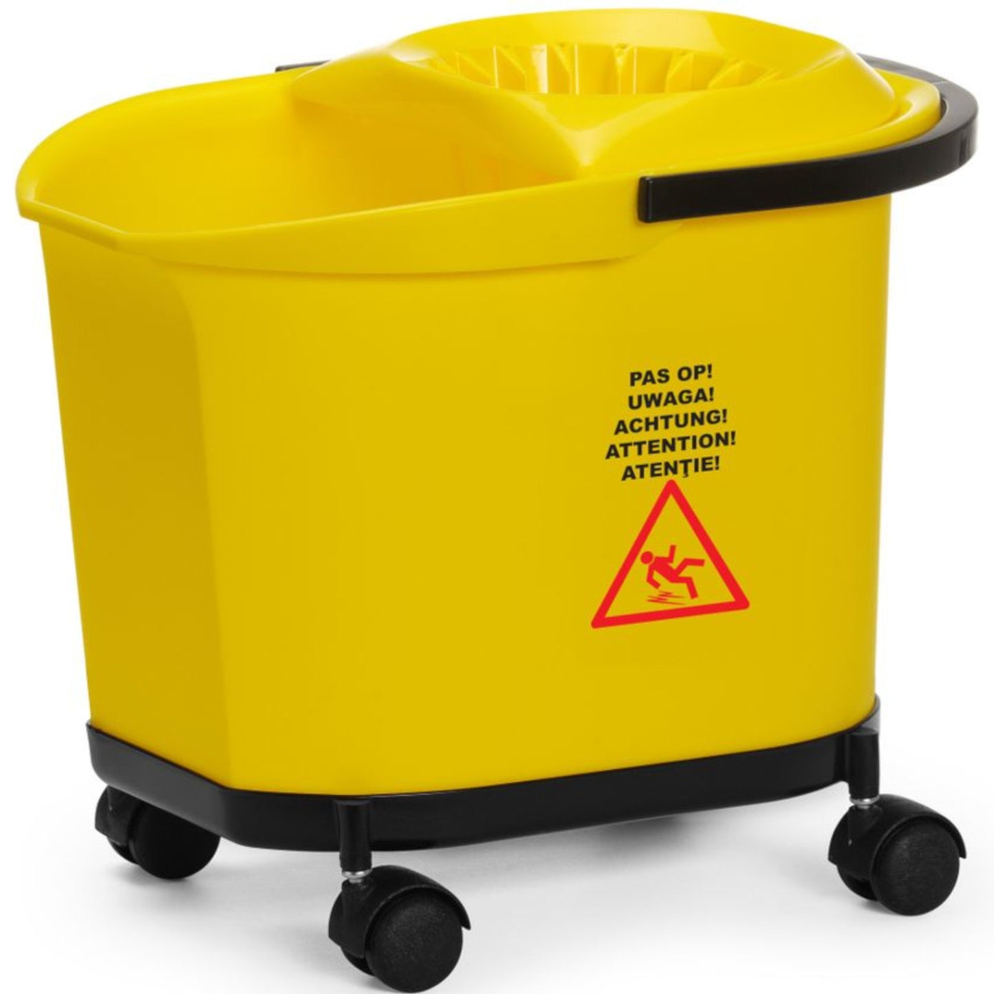 Bucket for mopping floors with a wringer and a base on wheels, 16 l - Carlat