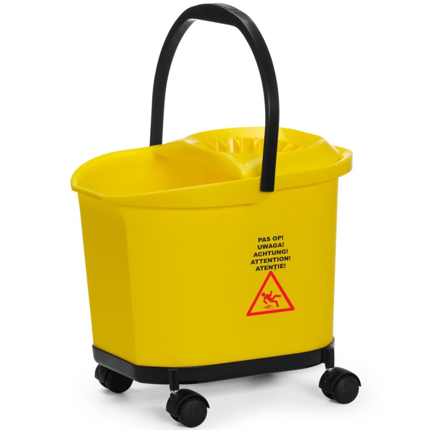 Bucket for mopping floors with a wringer and a base on wheels, 16 l - Carlat