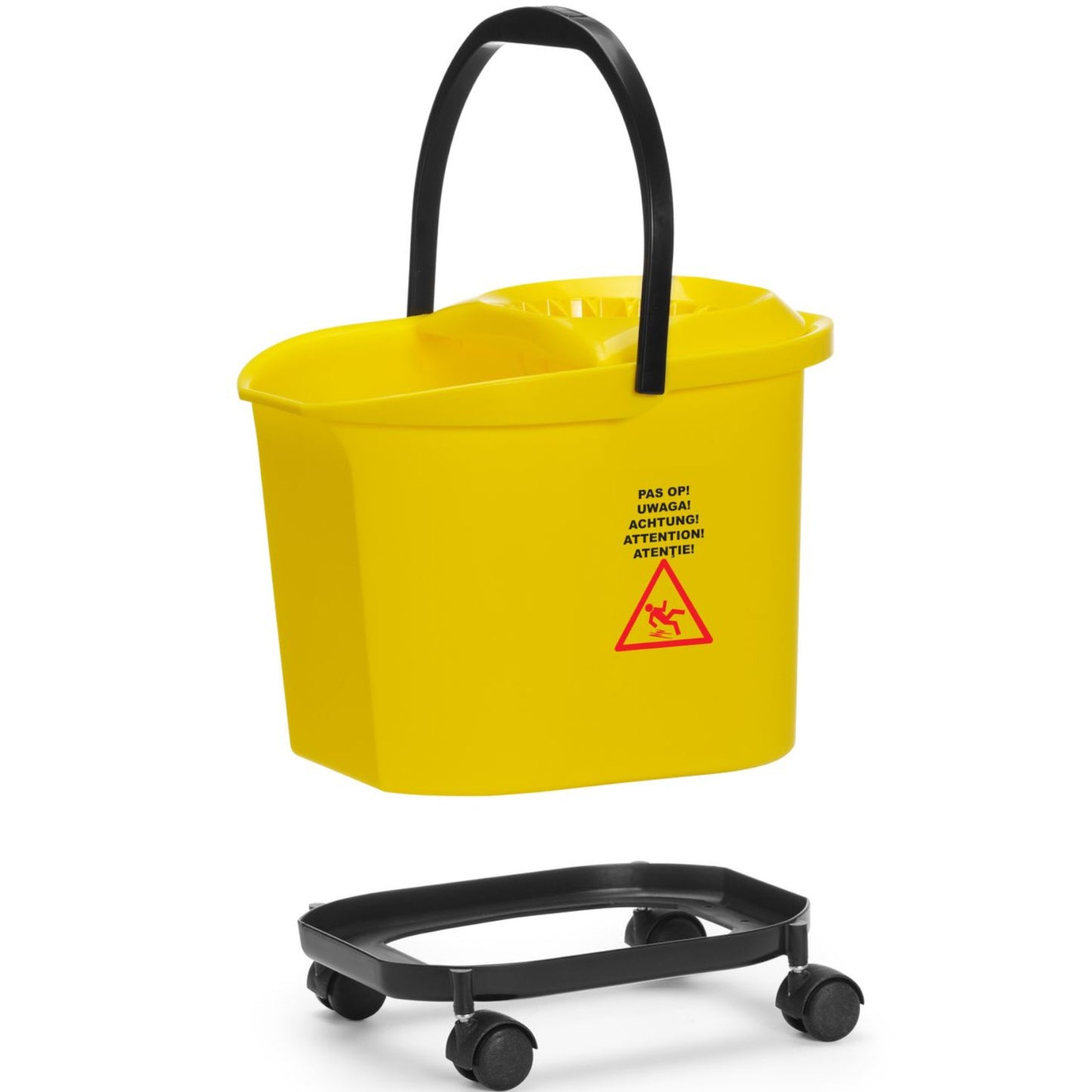 Bucket for mopping floors with a wringer and a base on wheels, 16 l - Carlat