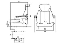 C1/AR fabric brown seat upper - Carlat