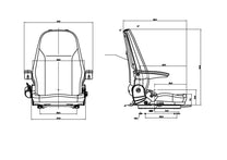 C7 AR US fabric/PVC seat upper - Carlat