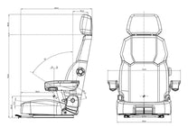 C8 AH fabric/PVC seat upper - Carlat