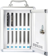 CMHYBS Mobile Phone Locker, 12/24/36/48/60 Compartments, Aluminium Alloy, Mobile Phone Management Storage Cabinets for Military and School Classrooms, Wall Mountable (Size: 60) - Carlat