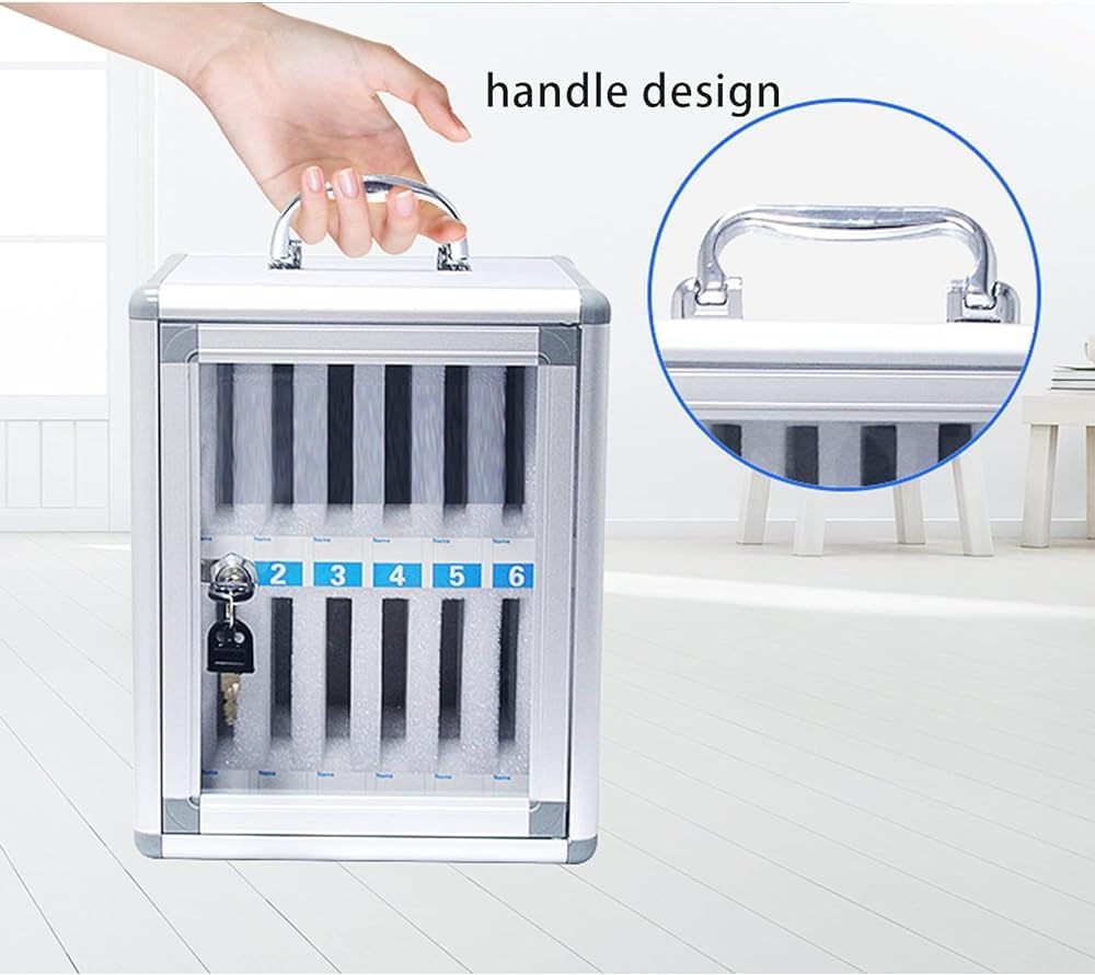 CMHYBS Mobile Phone Locker, 12/24/36/48/60 Compartments, Aluminium Alloy, Mobile Phone Management Storage Cabinets for Military and School Classrooms, Wall Mountable (Size: 60) - Carlat
