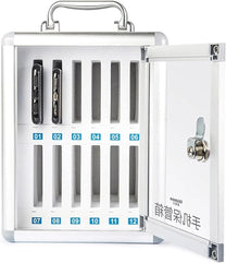 CMHYBS Mobile Phone Locker, 12/24/36/48/60 Compartments, Aluminium Alloy, Mobile Phone Management Storage Cabinets for Military and School Classrooms, Wall Mountable (Size: 60) - Carlat