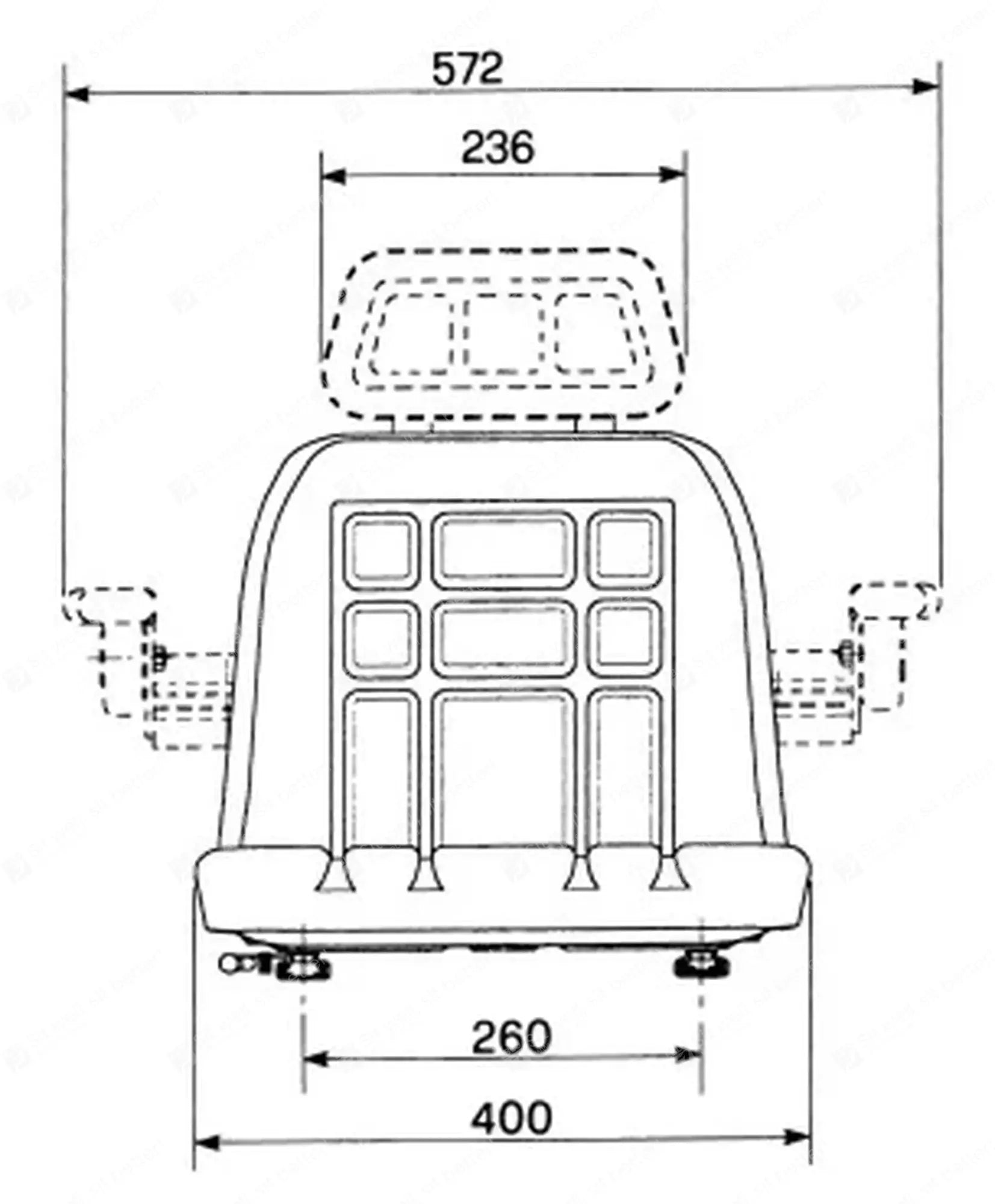 Cobo P1 tractor seat PVC - Cobo Vehicle Seat (image 3)