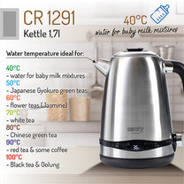 CAMRY CR 1291 1.7-liter Metal Kettle with LCD Display &amp; Temperature Control – image 17