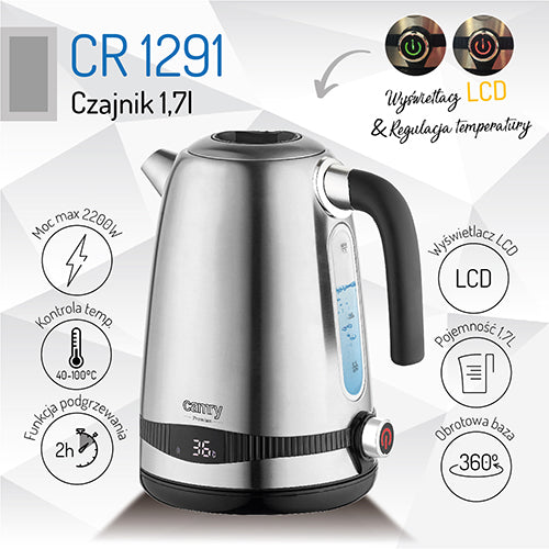CAMRY CR 1291 1.7-liter Metal Kettle with LCD Display &amp; Temperature Control – image 20