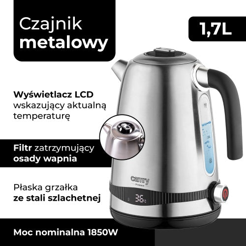 CAMRY CR 1291 1.7-liter Metal Kettle with LCD Display &amp; Temperature Control – image 22