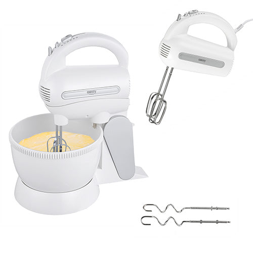 CAMRY CR 4213 Mixer with 3-liter bowl, 600 W, 5 speeds + turbo, motorized rotating bowl, whisks and beaters made of 304 stainless steel – image 8