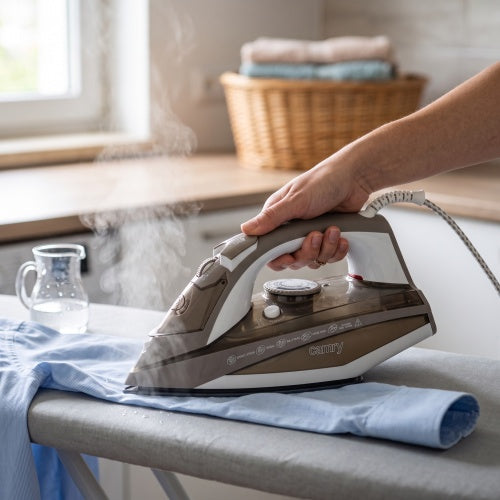 CAMRY CR 5018 Steam Iron, 3000 W, ceramic soleplate, powerful steam burst 75 g/min, continuous steam 40 g/min, vertical ironing, auto-off, anti-drip, anti-calc, 320-ml tank, – image 19