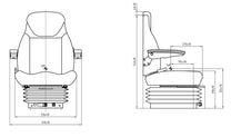 CS85/C1 Mechanical suspension seat Turntable - Carlat