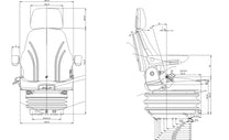 CS85/C2 PRO AR TT Mechanical suspension seat Turntable - Carlat
