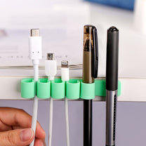 Cable Management – Blue silicone office organizer for pen cords - Carlat