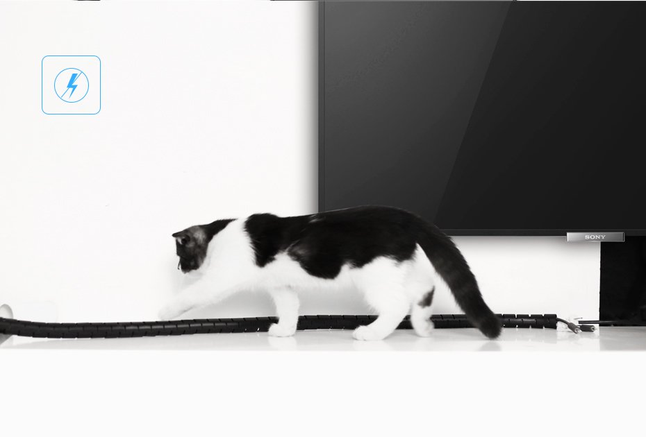 Cable Management – Cover organizer for 1.5m cables - black - Carlat