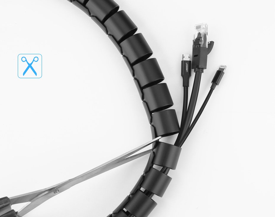 Cable Management – Cover organizer for 1.5m cables - black - Carlat