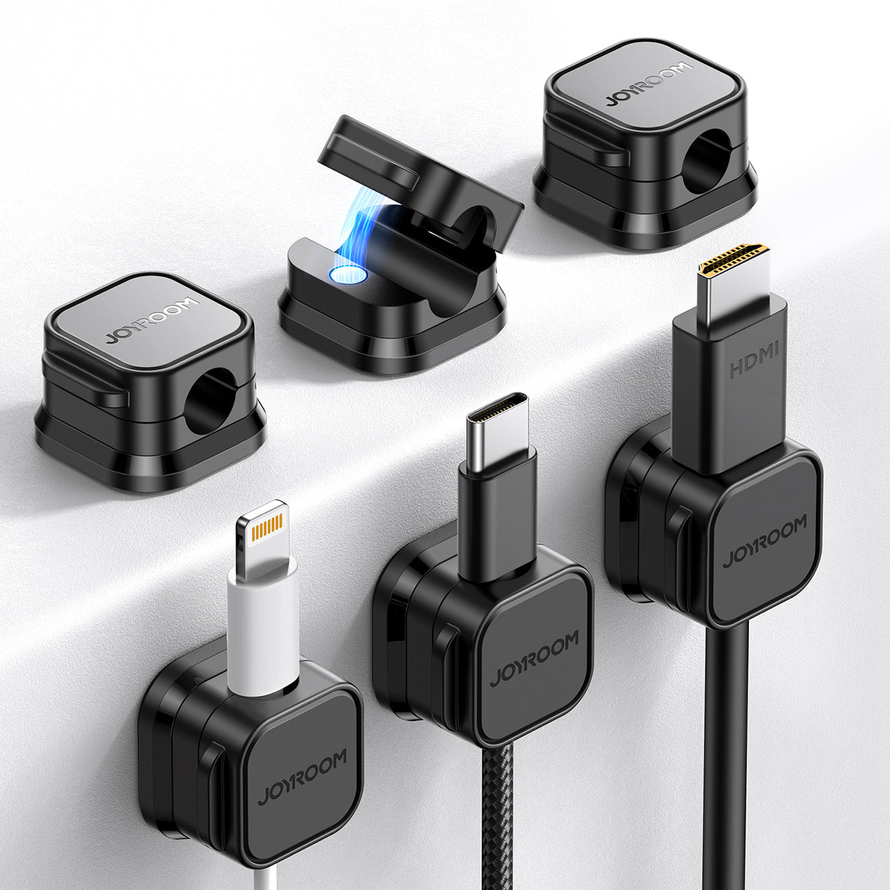 Cable Management – Organizer cable holder, magnetic, self-adhesive, SET of - Carlat