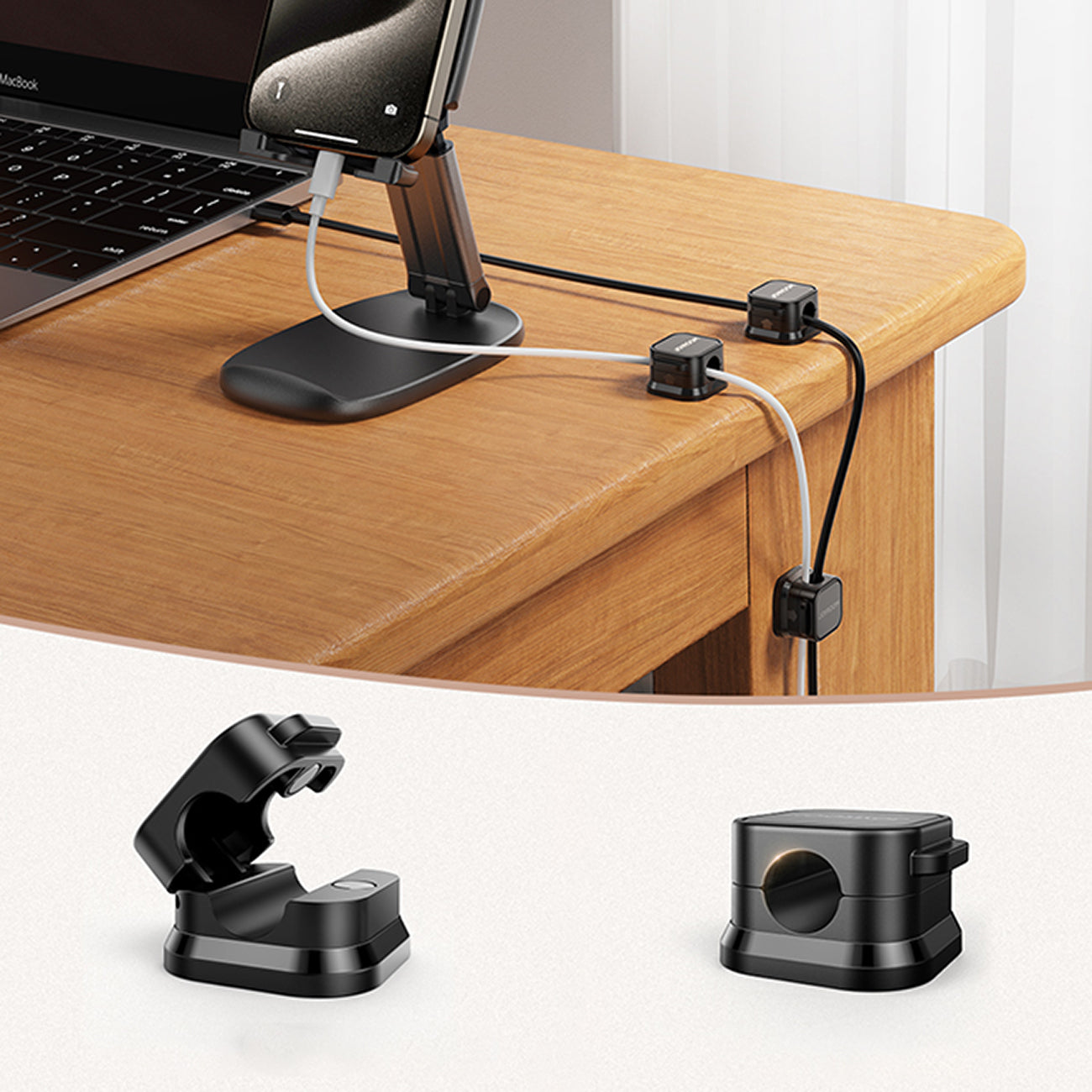 Cable Management – Organizer holder for cables and wires, magnetic, - Carlat