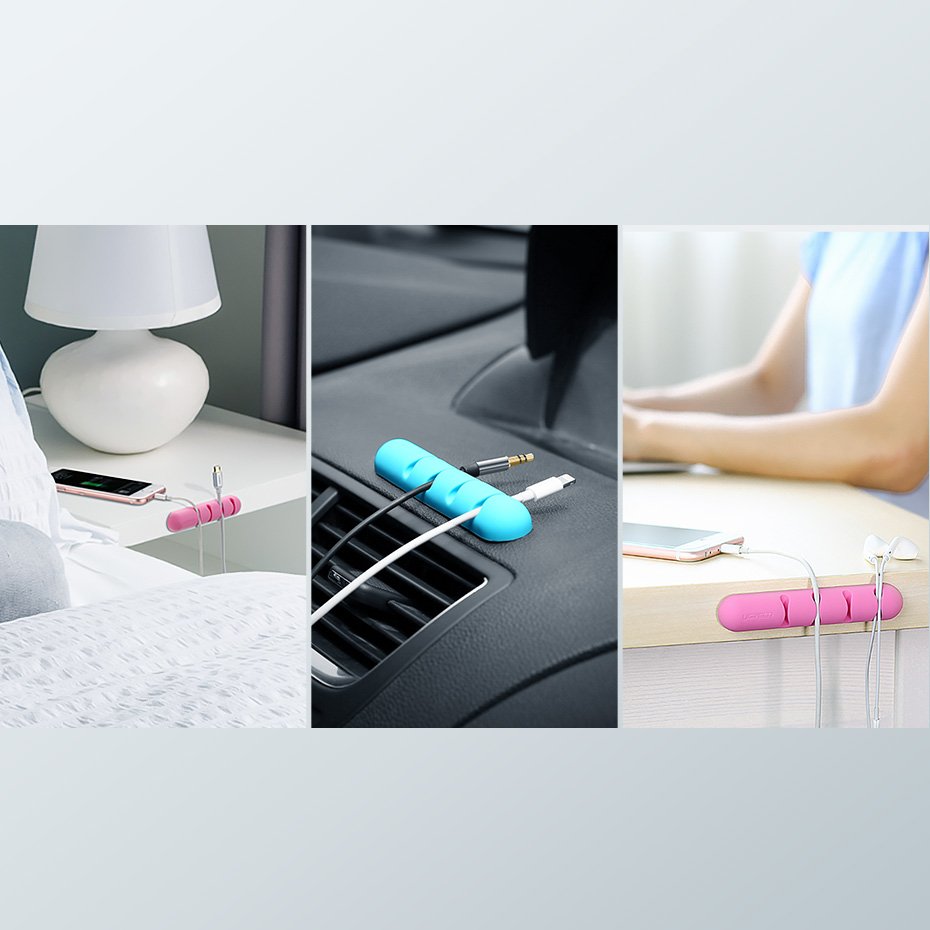 Cable Management – Self-adhesive organizer for 4 cables, wires, Set - Carlat