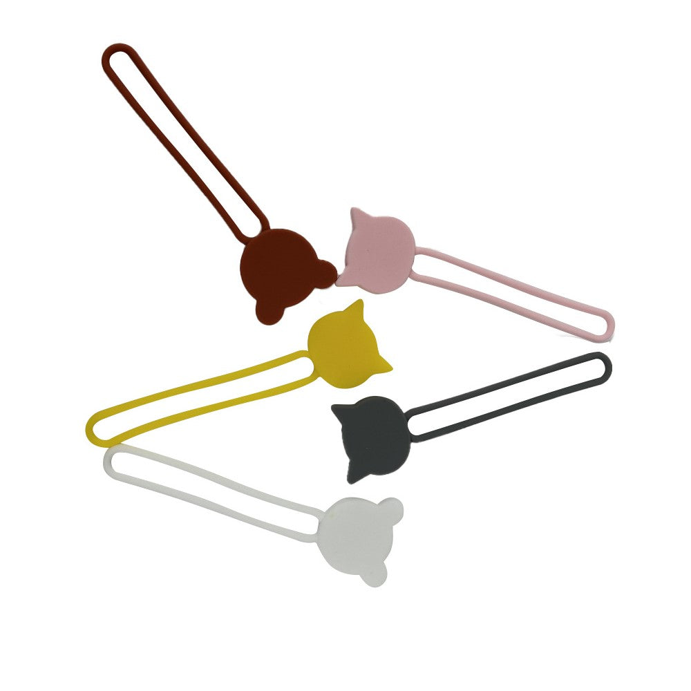 Cable Management – Silicone cable organizer, brown - Carlat
