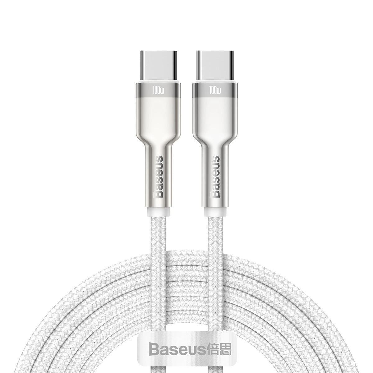 Cable USB-C - USB-C Series Metal Data PD QC SCP 100W 5A 1m - white - Carlat