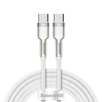 Cable USB-C - USB-C Series Metal Data PD QC SCP 100W 5A 1m - white - Carlat