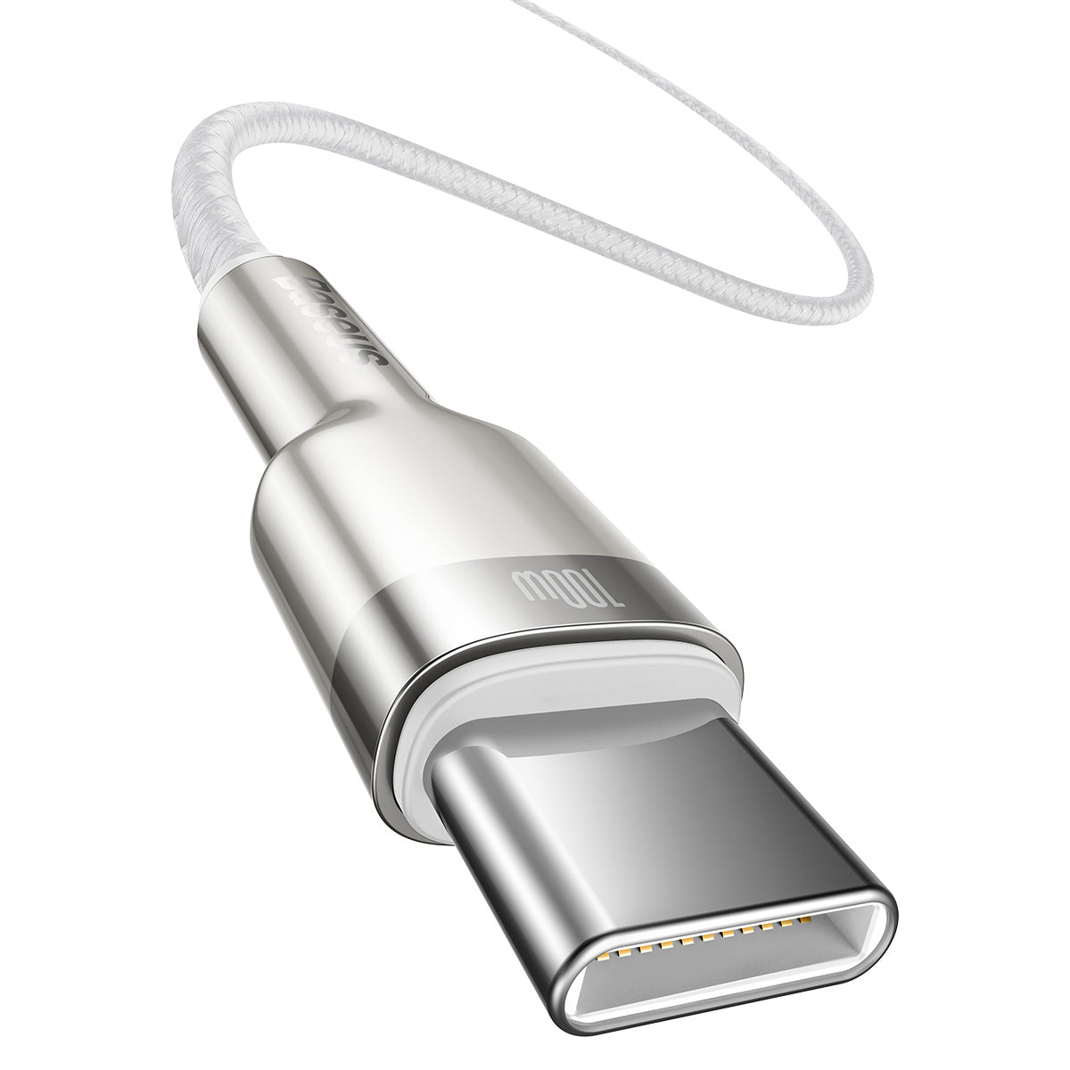 Cable USB-C - USB-C Series Metal Data PD QC SCP 100W 5A 1m - white - Carlat