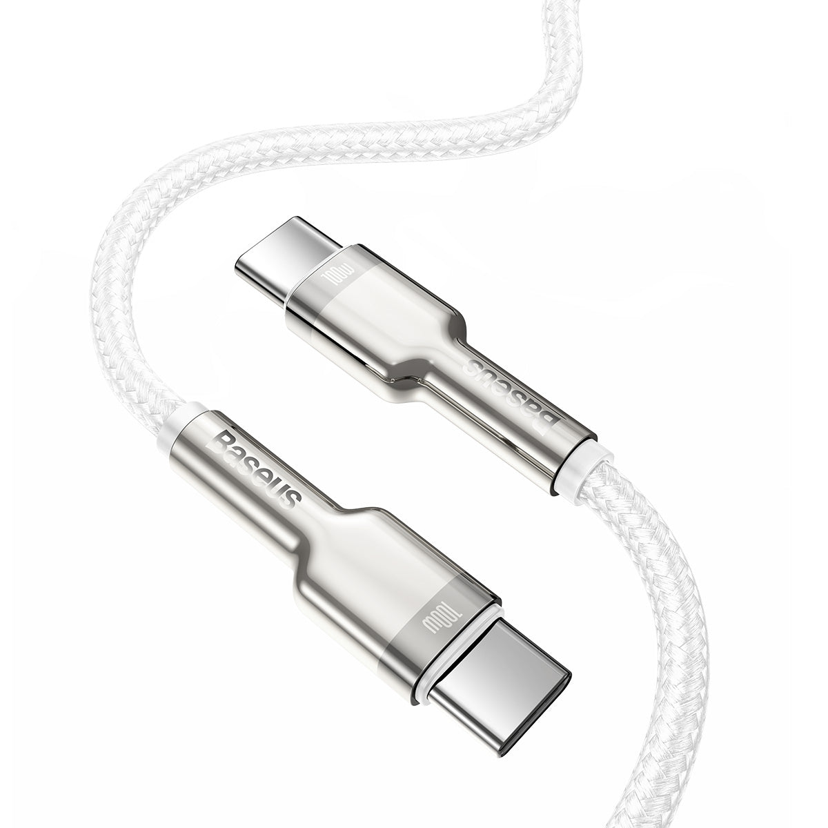 Cable USB-C - USB-C Series Metal Data PD QC SCP 100W 5A 1m - white - Carlat