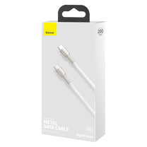 Cable USB-C - USB-C Series Metal Data PD QC SCP 100W 5A 1m - white - Carlat